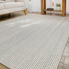 Tapete Sala Quarto 2,00m x 1,40m Decoração Rústico 100% Algodão Cru Antiderrapante Artesanal de Tear