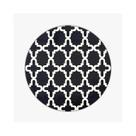 Tapete Sala Redondo 200 Cm Geometrico Celeste Preto E Branco Tapete Sala Redondo 200 Cm Geometrico Celeste Preto E Branco