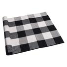 Tapete SEEKSEE Cotton Buffalo Plaid 60x90cm preto e branco Tapete SEEKSEE Cotton Buffalo Plaid 60x90cm preto e branco
