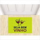 Tapete seja bem vinho para porta, material muito resistente.
