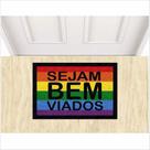 Tapete sejam bem viados, capachos divertidos para entrada.