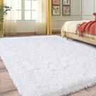 Tapete Shaggy Area Wish Tree Fluffy para quarto e sala de estar