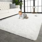 Tapete Shaggy TWINNIS Super Soft Fluffy 180x270cm branco creme