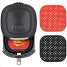 Tapete Silicone Para Air Fryer 18cm Forro Vermelho Fritadeira Elétrica Quadrado Multiuso Universal