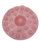 Tapete Silicone Redondo Antiderrapante Massageador Limpeza Pés Banho de Box