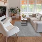 Tapete Sisal Sintético Cinza 140x200cm Antiderrapante