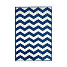 Tapete Smart Para Sala 190x280 2462 X33 zig zag azul