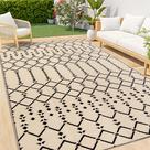 Tapete Smiry Outdoor 152x244 cm Impermeável Reversível Bege