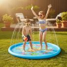 Tapete Splash Infantil c/ Jatos Água Piscina Chafariz 100cm Tapete Splash Infantil c/ Jatos Água Piscina Chafariz 100cm