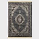 Tapete Tabriz Mahi Preto Indiano 250X300 Cm Tipo Persa Belga