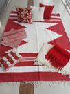 Tapete tear artesanal 2m x 1,5m vermelho