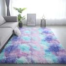 Tapete Tie-Dye para Quarto Infantil e Sala de Estar - Lavável e Antiderrapante