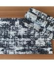 Tapete Trilho Carrara Preto Bordarte 47x70