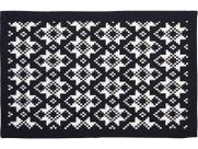 Tapete Trilho Jacarta Preto Bordarte 47x70