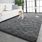 Tapete TWINNIS 183x274 cm de pelúcia antiderrapante cinza para interior Tapete TWINNIS 183x274 cm de pelúcia antiderrapante cinza para interior