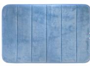Tapete Ultra Absorvente 60x40cm Soft Antiderrapante 100% Poliéster Azul