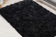 Tapete Walk on Me 152 x 213 cm Preto em Pelo Sintético Retangular