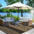 Tapete Wallona Outdoor 274x366 cm Impermeável Reversível Boho