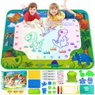 Tapete Water Doodle para crianças de 32 x 40 polegadas, tapete para colorir reutilizável, brinquedo educativo para meninas e meninos de 3, 4, 5, 6 a 7, 8 anos, tapete colorido de neon, quadro de rabiscos, brinquedos de desenho, presentes de Natal e aniversário