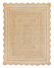 Tapete Weaving Village Wave Scalloped Jute Natural Off White 90x150cm