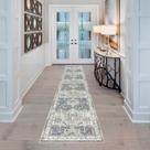 Tapete YOUFORTONG 61x305 cm, antiderrapante, macio, Kitchen Runner, cinza
