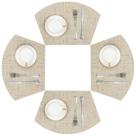 Tapetes americanos de mesa SHACOS Wedge, conjunto de 4 antiderrapantes, bege, amarelo