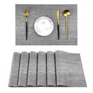 Tapetes americanos Leetaltree Grey resistentes ao calor e antiderrapantes (conjunto de 6)