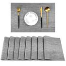 Tapetes americanos Leetaltree Grey resistentes ao calor e antiderrapantes (conjunto de 8)
