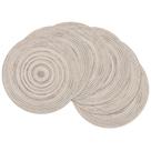 Tapetes americanos SHACOS, redondos trançados de 38 cm, conjunto de 6 para mesa de cozinha