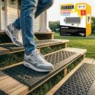 Tapetes antiderrapantes de borracha para escadas THUNDER GRIP 76 x 25 cm, kit com 6 unidades, uso externo Tapetes antiderrapantes de borracha para escadas THUNDER GRIP 76 x 25 cm, kit com 6 unidades, uso externo