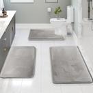 Tapetes de banheiro Conjunto de tapetes de banho Clara Clark Memory Foam Silver