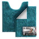 Tapetes de banheiro Hearth & Harbor Chenille 43x61cm 51x61cm Teal