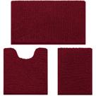 Tapetes de banheiro HOMEIDEAS Conjunto de tapetes de banheiro Chenille de 3 peças