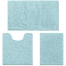 Tapetes de banheiro HOMEIDEAS Conjunto de tapetes de banho de Chenille de 3 peças
