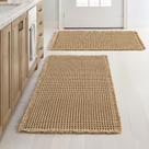 Tapetes de banheiro MIULEE Waffle, conjunto de 2 marrons, 60x90cm, antiderrapantes