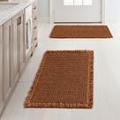 Tapetes de banheiro MIULEE Waffle Terracotta 17x24in, conjunto de 2