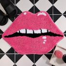 Tapetes de banheiro Panstar Pink Cute Lips Bath Mat Non Slip Tapetes de banheiro Panstar Pink Cute Lips Bath Mat Non Slip