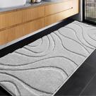 Tapetes de banheiro Runner DEXDE Extra Long Antiderrapantes Cinza Claro