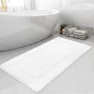 Tapetes de banheiro Runner SHACOS Super Soft 50x120cm brancos