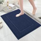 Tapetes de banheiro SHACOS Super Soft Microfiber Azul Marinho 50x80cm