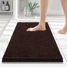 Tapetes de banheiro Smiry Luxury Chenille Extra Soft Brown 60x40cm