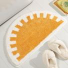 Tapetes de banheiro TRUEDAYS Sun Bath Mat Half Circle Soft Fluffy