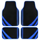Tapetes de carro CAR PASS de material sintético azul impermeável 4 peças
