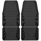 Tapetes de Carro CAR PASS Diamond Rubber - Antiderrapantes - Jogo Completo (Pretos)