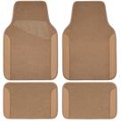 Tapetes de Carro CAR PASS em Couro Bege - Conjunto Impermeável de 4 Peças