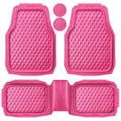 Tapetes de Carro CAR PASS Heavy Duty - Borracha Rosa 3D Losango