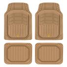 Tapetes de chão Cat CAMT-9014 Heavy Duty Rubber 4 peças bege