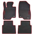 Tapetes de chão de carro Megiteller Custom Fit Mazda 3 2014-2018 vermelhos Tapetes de chão de carro Megiteller Custom Fit Mazda 3 2014-2018 vermelhos