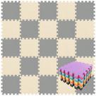 Tapetes de espuma qqpp EVA Rubber 18 Tiles Interlocking Beige Grey