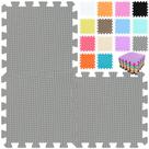 Tapetes de espuma qqpp EVA Rubber 18 Tiles Interlocking Grey